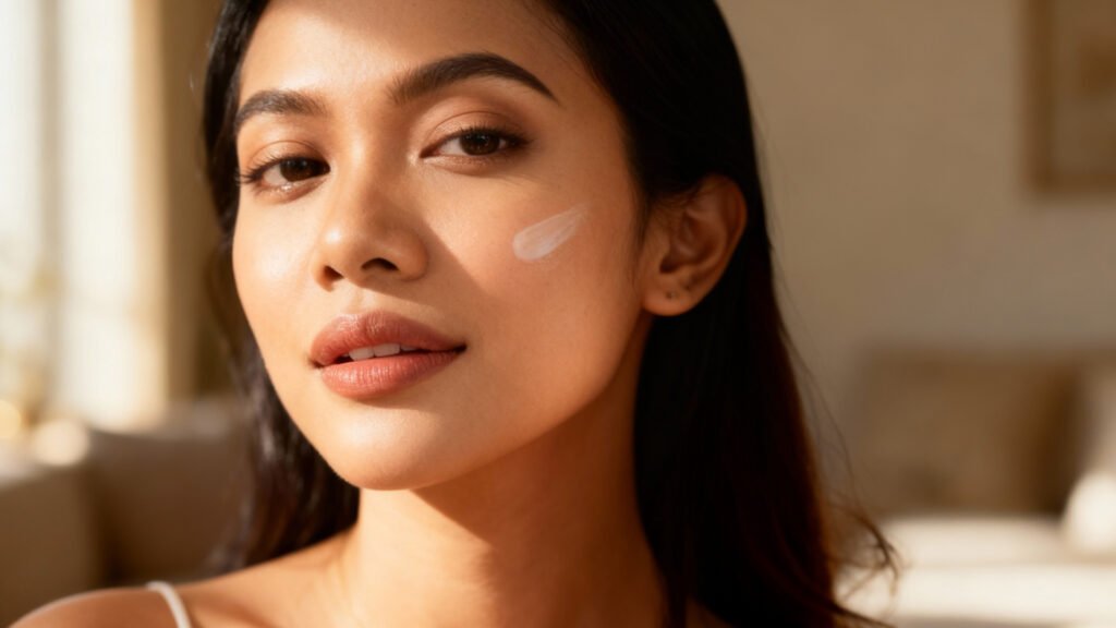 Artist Inc Stay in the Shade Sunscreen SPF 50 sebagai perlindungan dari UVA dan UVB.