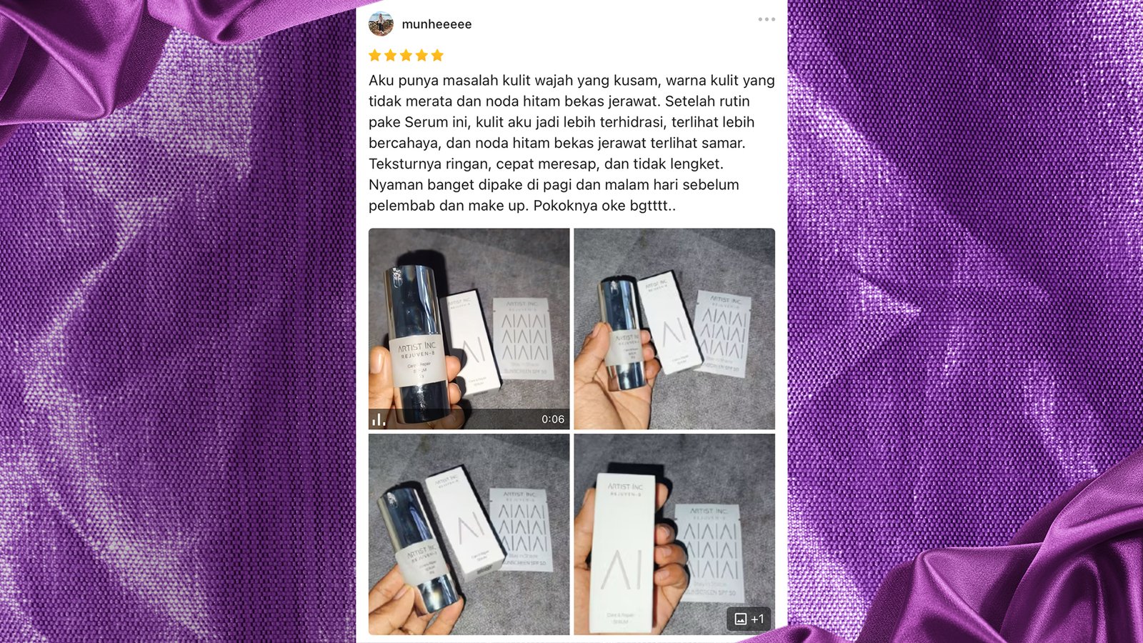 Ulasan Care and Repair Multi-Serum by Artist Inc di e-commerce