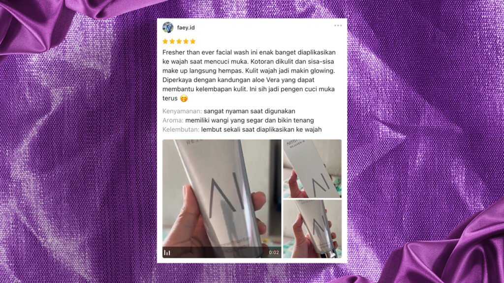 Ulasan Fresher Than Ever Facial Wash by Artist Inc di e-commerce