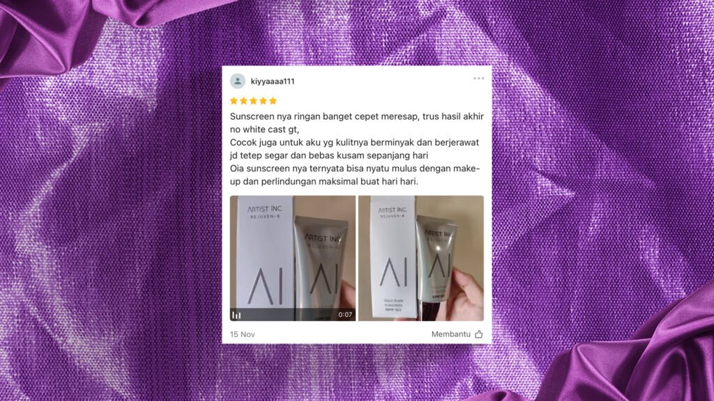 Ulasan Stay in the Shade Sunscreen by Artist Inc di e-commerce