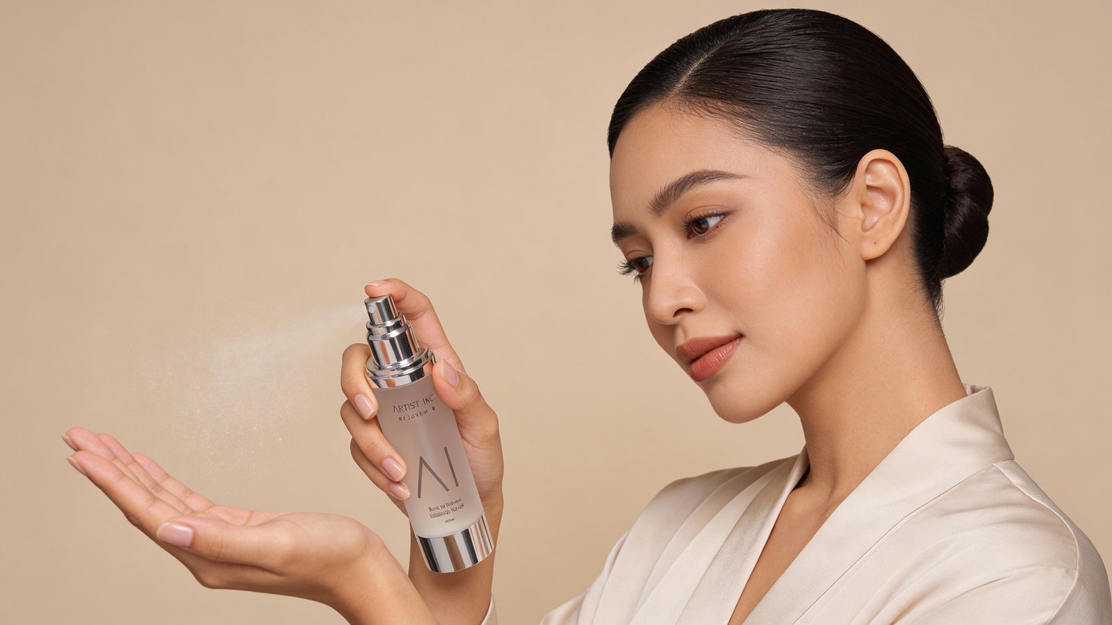 toner diaplikasikan ke tangan