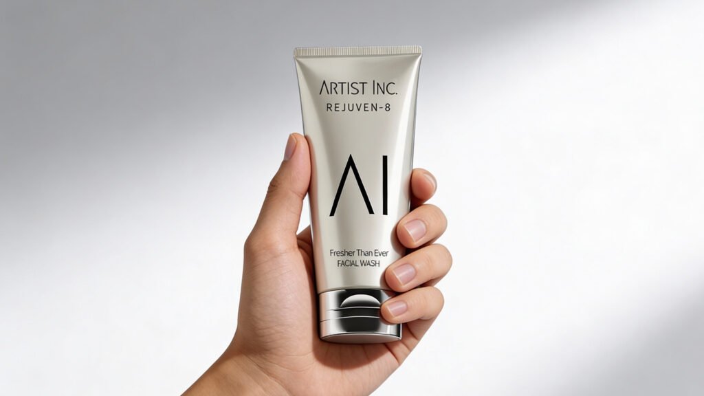 facial wash yang sedang diaplikasikan