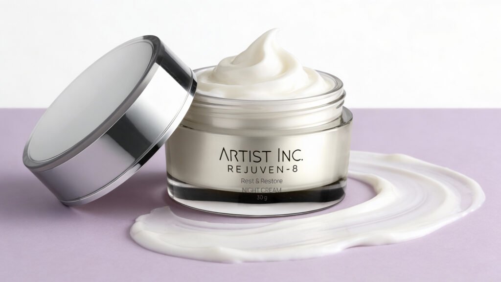 product nightcream yang sedang dibuka