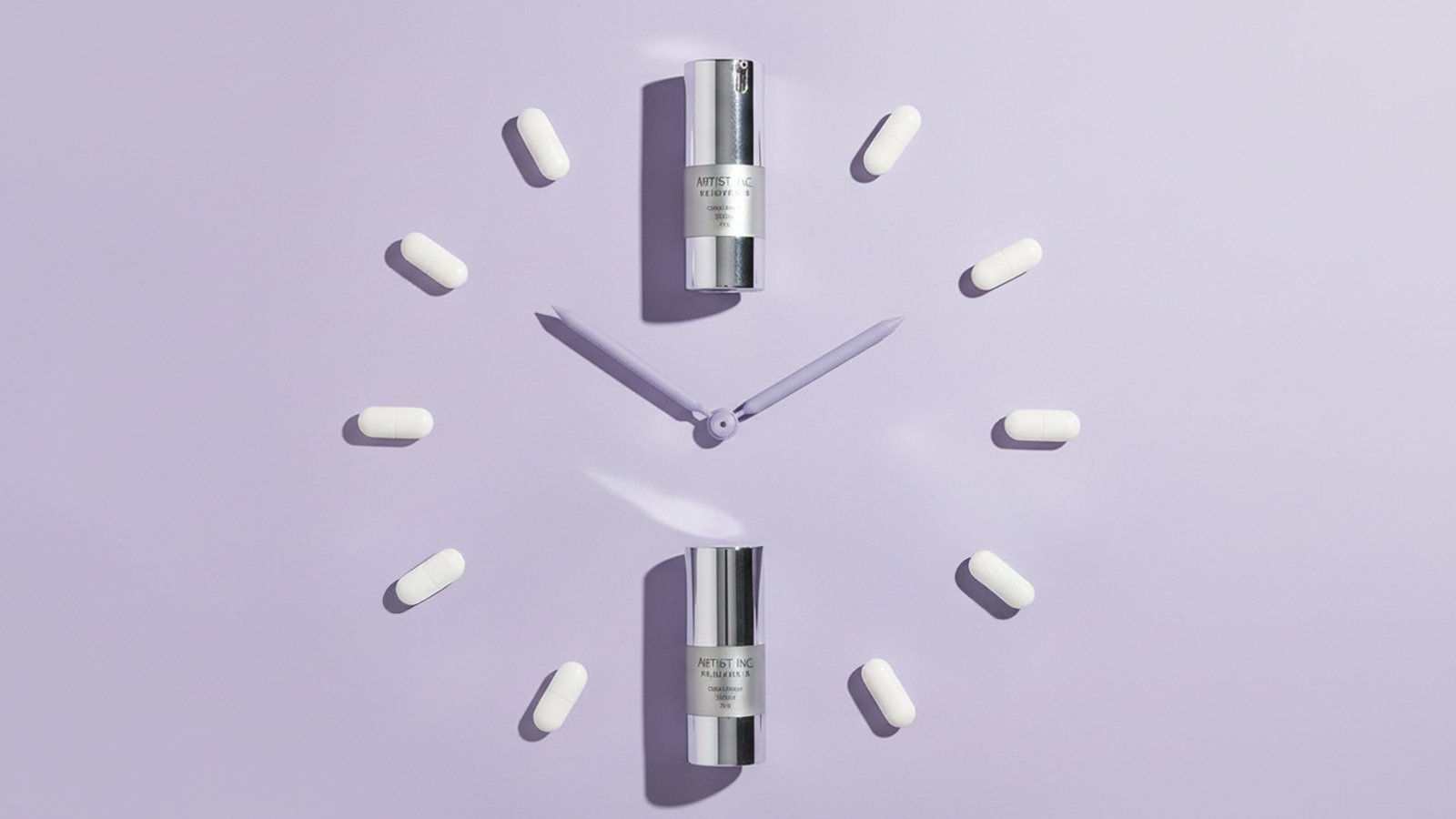 Botol serum diatas jam