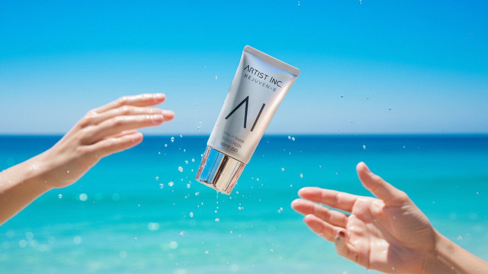 Product sunscreen sedang dilempar